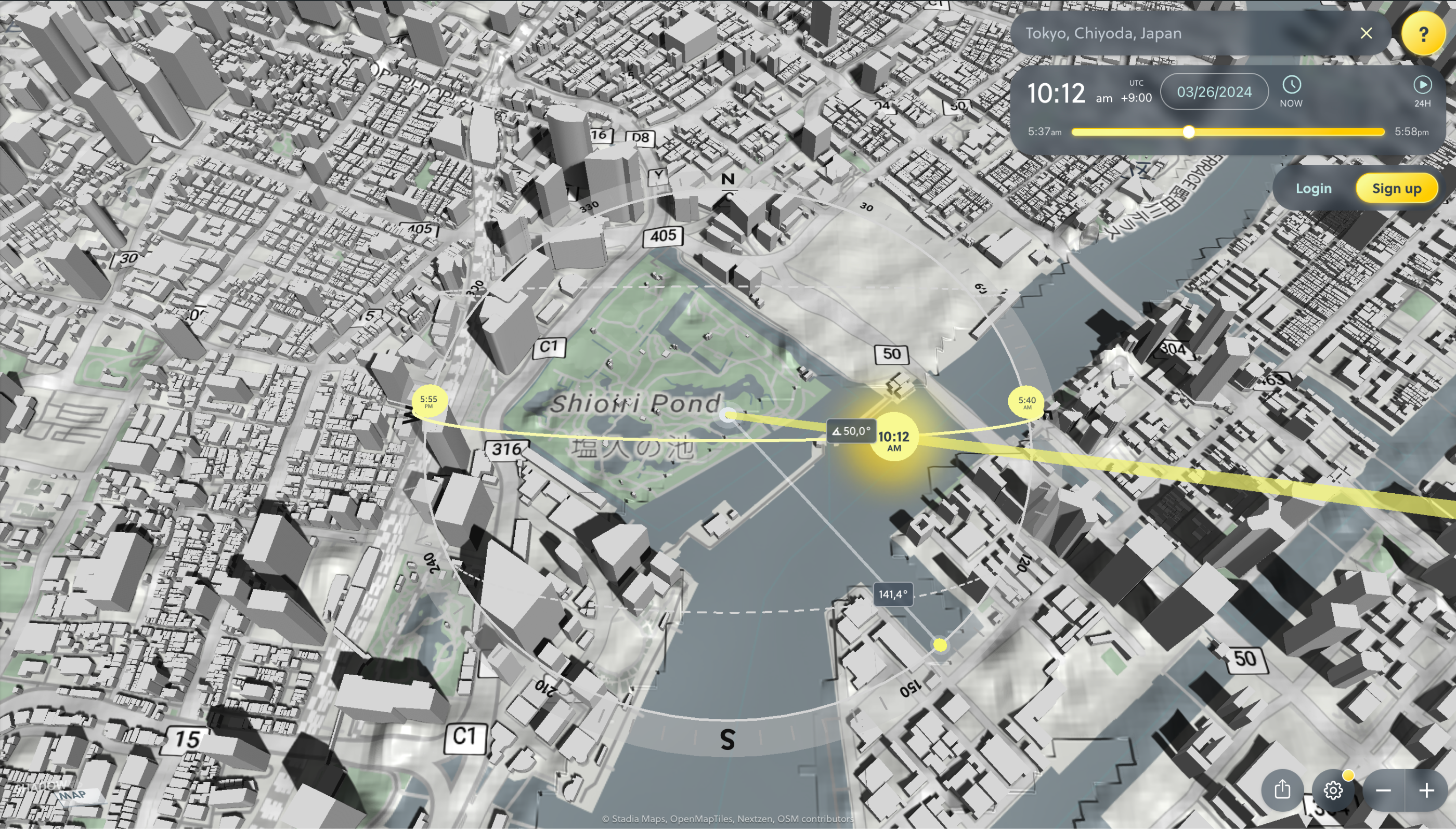 Shadowmap displaying over our Alidade Smooth map style