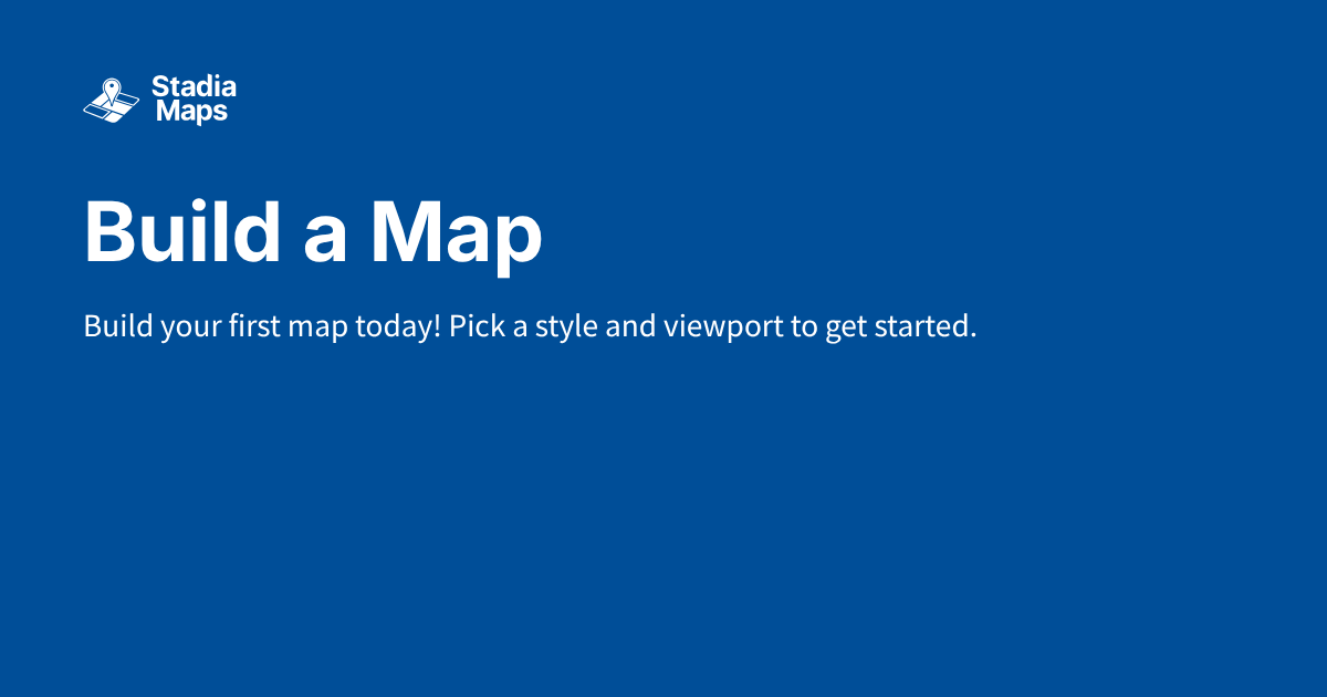 Build a Map Tool | Stadia Maps